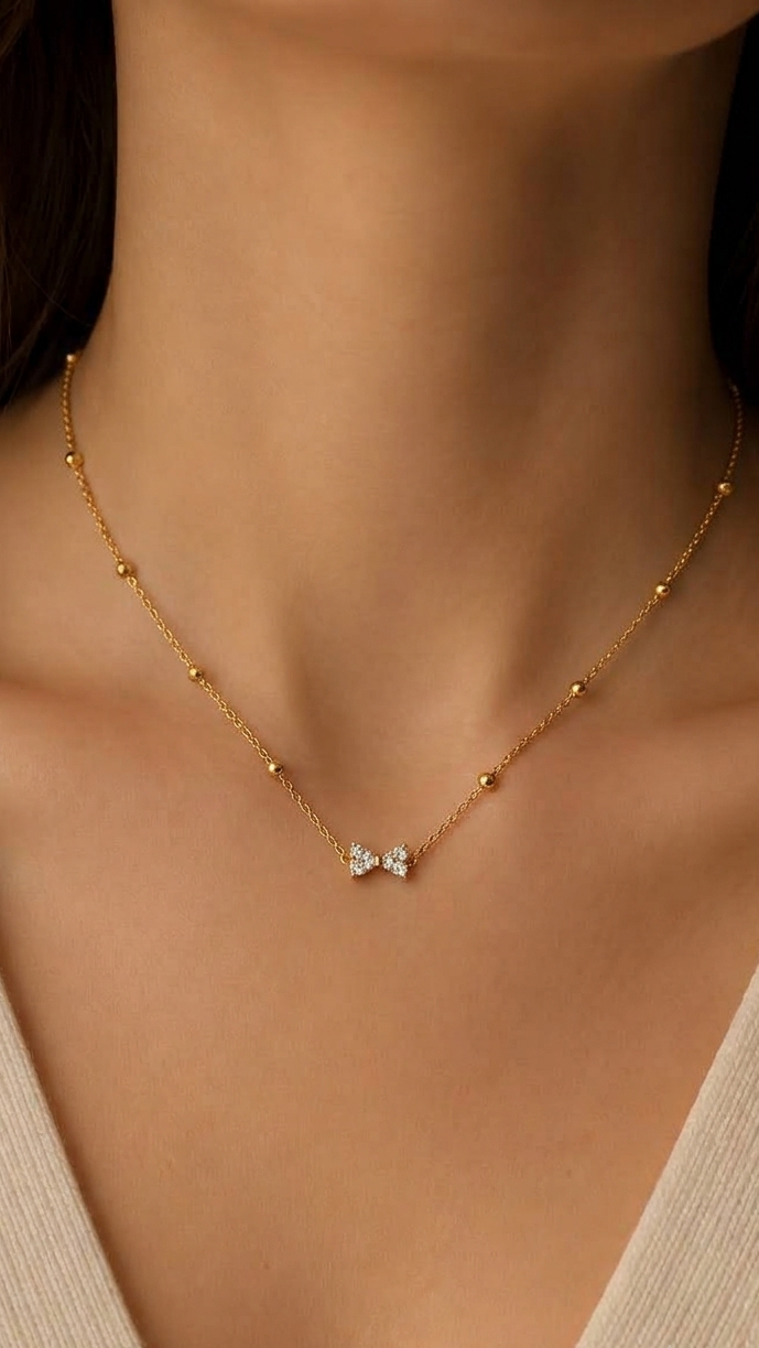 Bow necklace