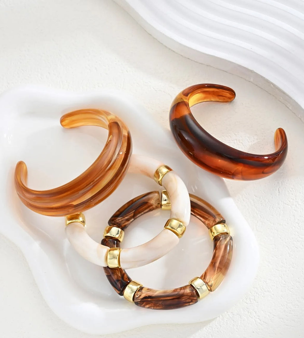 Resin bangles (set of 4)
