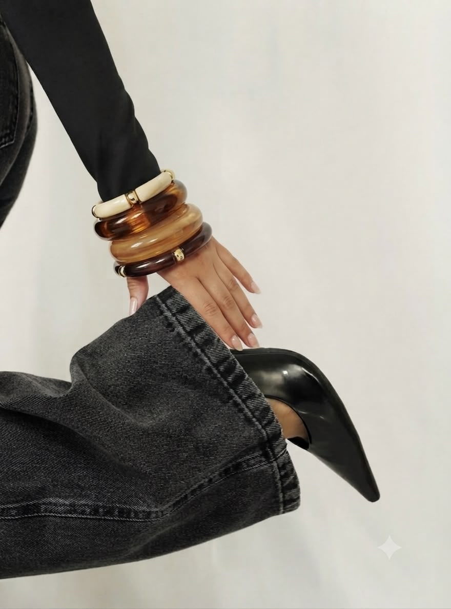 Resin bangles (set of 4)